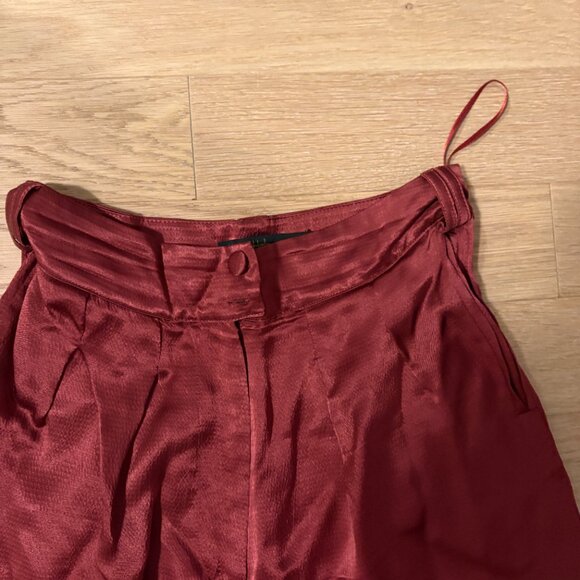 House of Harlow 1960 x Revolve Cisco Silk Pant Currant Red XS - Picture 3 of 5